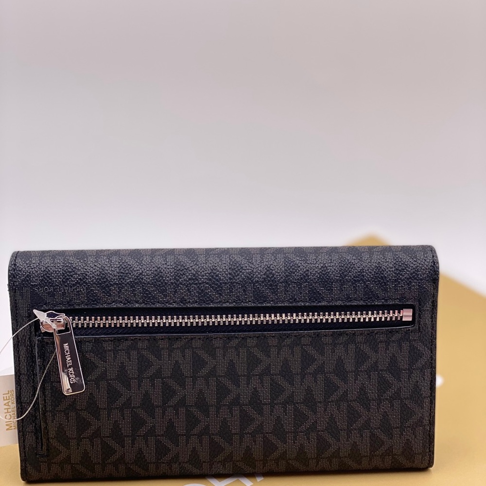 Michael Kors Jet Set Travel Trifold Wallet Black - Picture 4 of 11